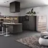 Leicht Design Inselküche Anthrazit